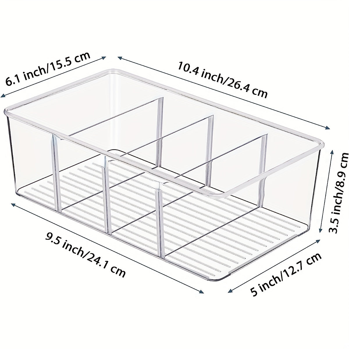 Clear Plastic Food Storage Bin for Pantry Fridge Cabinet