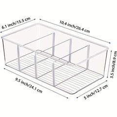 Clear Plastic Food Storage Bin for Pantry Fridge Cabinet