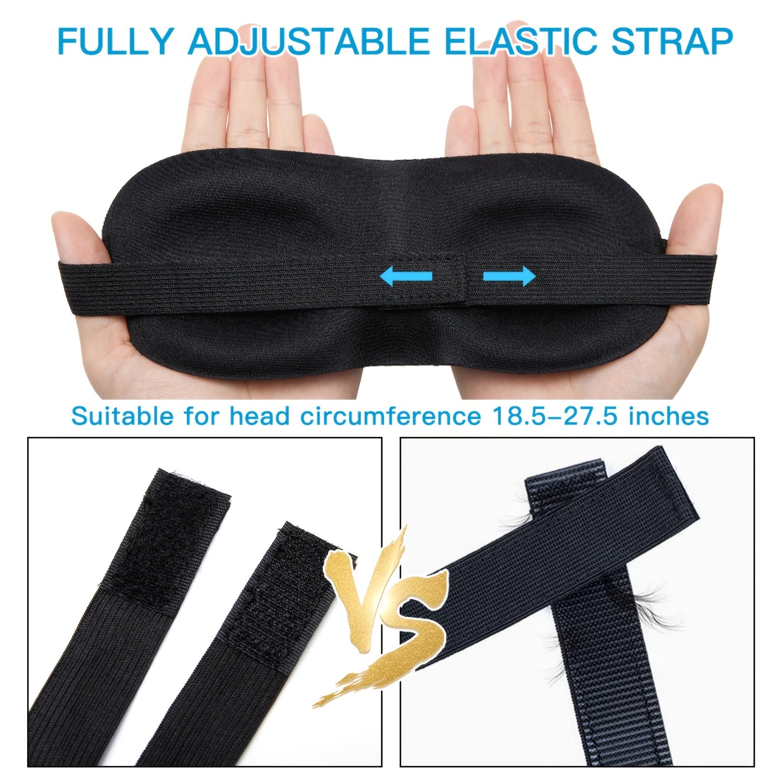 3D Eye Mask for Men and Women Night Blackout Adjustable Strap