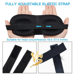 3D Eye Mask for Men and Women Night Blackout Adjustable Strap