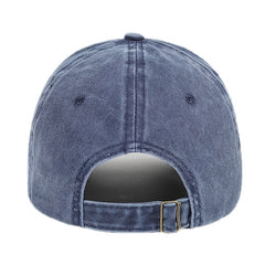 Men's Shark Patch Baseball Cap Vintage Washed Peaked Cap