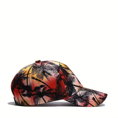 Casual Coconut Tree Print Sunscreen Baseball Cap