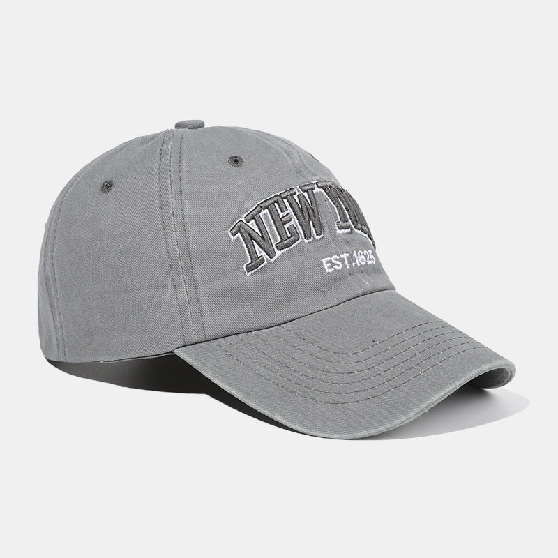 Kids Distressed Baseball Cap YORK Embroidery Sun Protection Hat