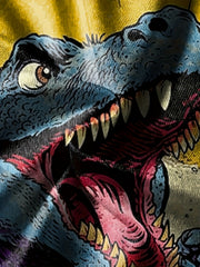 Comics Dinosaur Print Boy's T shirt Kids Casual Short Sleeve Summer Top