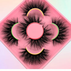 5 Pairs Fluffy D Curl Faux Mink False Eyelashes Extension