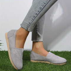 Women's Solid Flat Shoes Slip On Low Round Toe Lightweight Outdoor Shoes