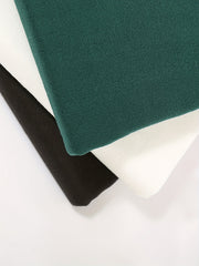 3pcs Solid High Neck Elastic Long Sleeve Tops for Women
