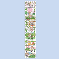 Cartoon Holographic Sticker Long Strap Tape 4pcs 13.78in 2.76in