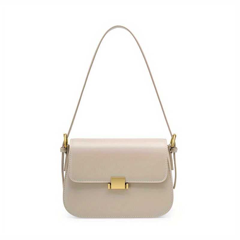 Leather Textured Crossbody Bag Purse Versatile Baguette Bag