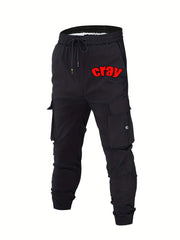 Men's Cotton Cargo Pants Crazy Without Drawstring Joggers