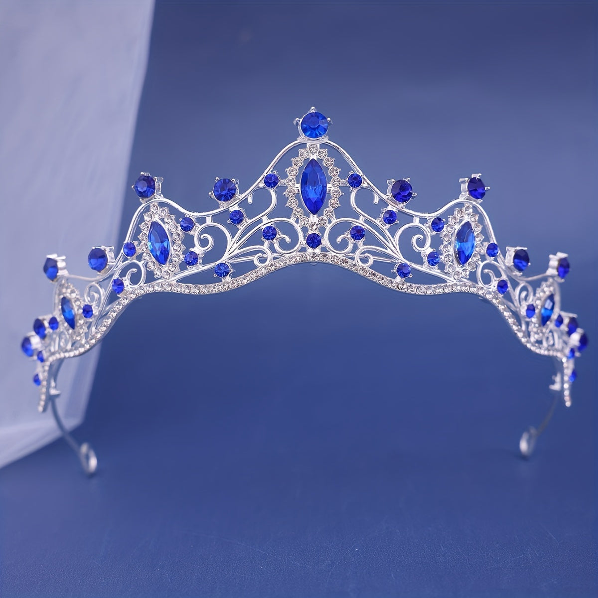 Silvery Crystal Tiara Crown Rhinestone Bridal Hair Accessories for Wedding