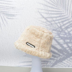 Faux Fur Bucket Hat Warm Hats For Women Outdoor Casual Style Hat