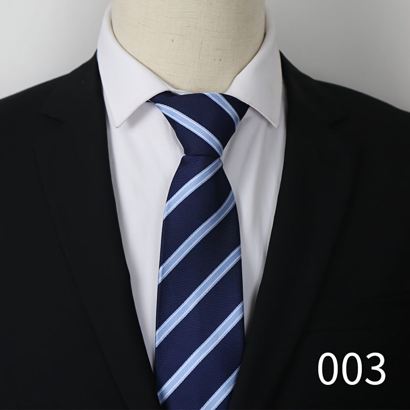 Men's Business Striped Pattern Ties - Pack of 3