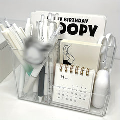 Acrylic Desktop Storage Box Office Stationery Book Organizing