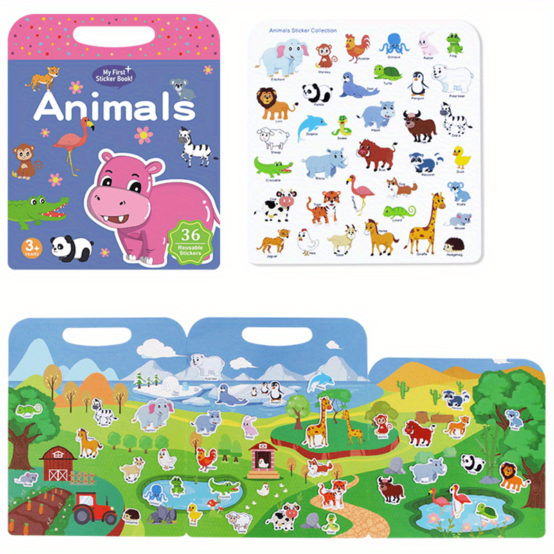 Reusable Sticker Book For Kids, Washable Stickers, Christmas Gift