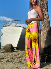 Sunflower Print 2 Piece Set Sun Protection Clothing