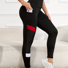 High Waist Yoga Pants Slim Fit High Stretch With Pockets