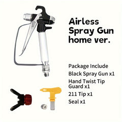 3pcs Airless Paint Spray Gun w/ Nozzle & Swivel Joint