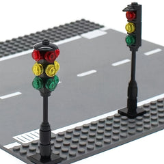 2pcs Traffic Light and Railway Scene Building Blocks Gift