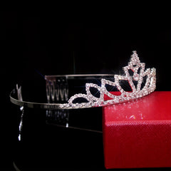 Rhinestone Headband Queen Crown Tiara Head Jewelry Bridal Wedding Hair Access