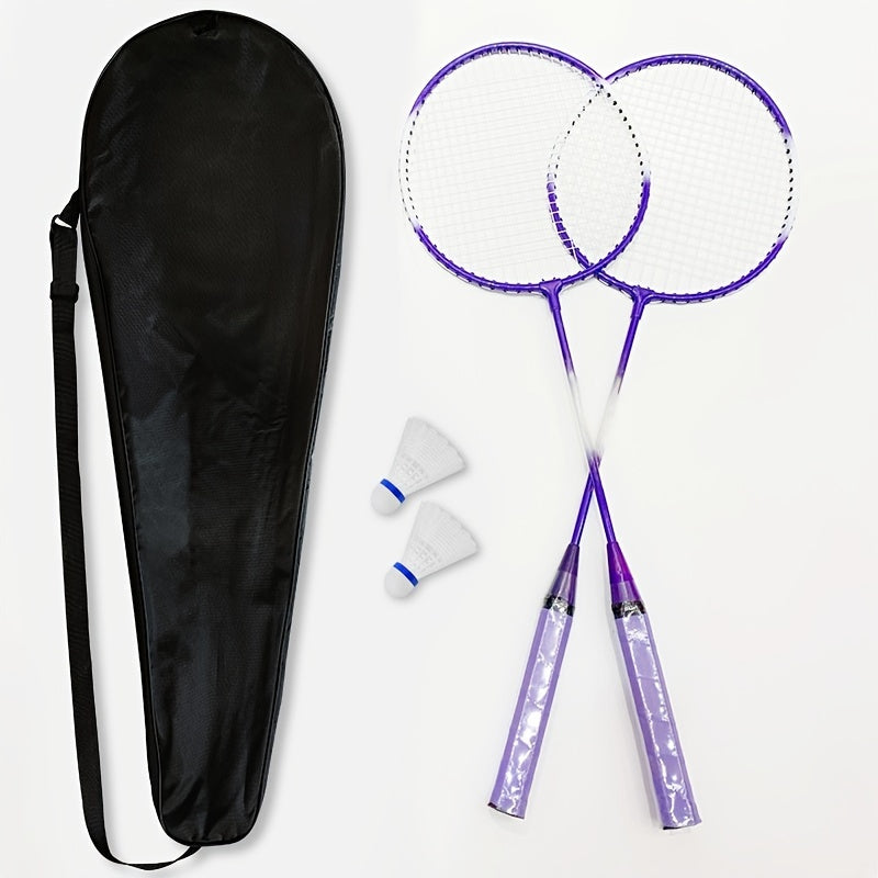2pcs Badminton Rackets with Bag - Outdoor Competition & Beginner Training