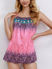 Floral Print Spaghetti Strap Top Boho Sleeveless Cami Top