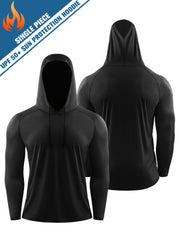 Men's UPF 50 Hooded Athletic Shirt for Sun Protection