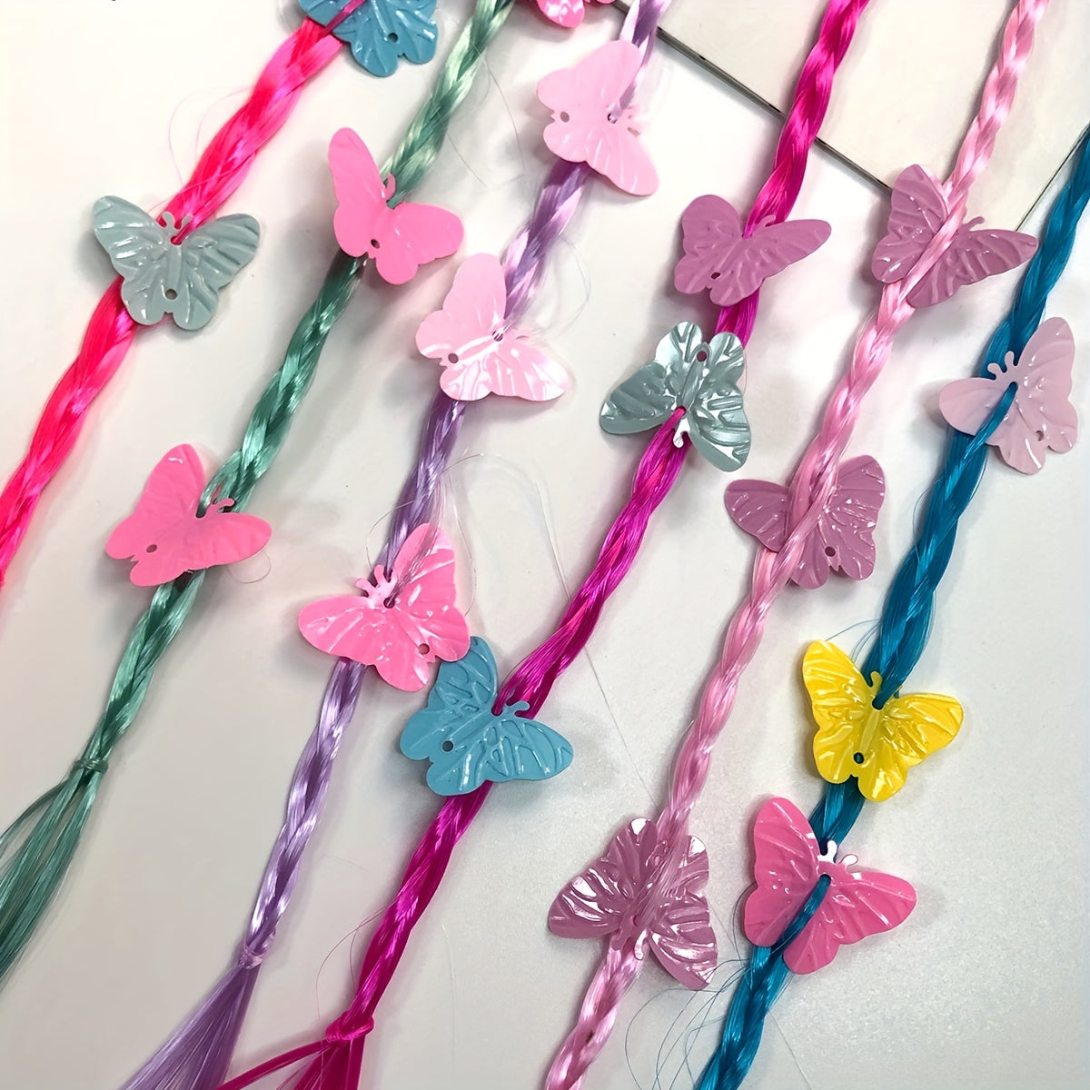 6pcs Y2K Braided Wig Hair Claw Clips Butterfly Decor Girls Hair Accessories
