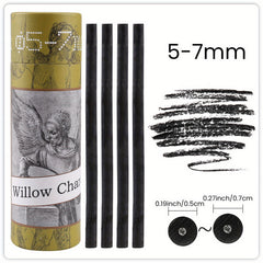 25 Willow Charcoal Sticks for Artists Sketching