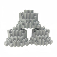 IDEAMOC 4pcs Mountains Building Blocks Set Creative & Educational DIY Toy