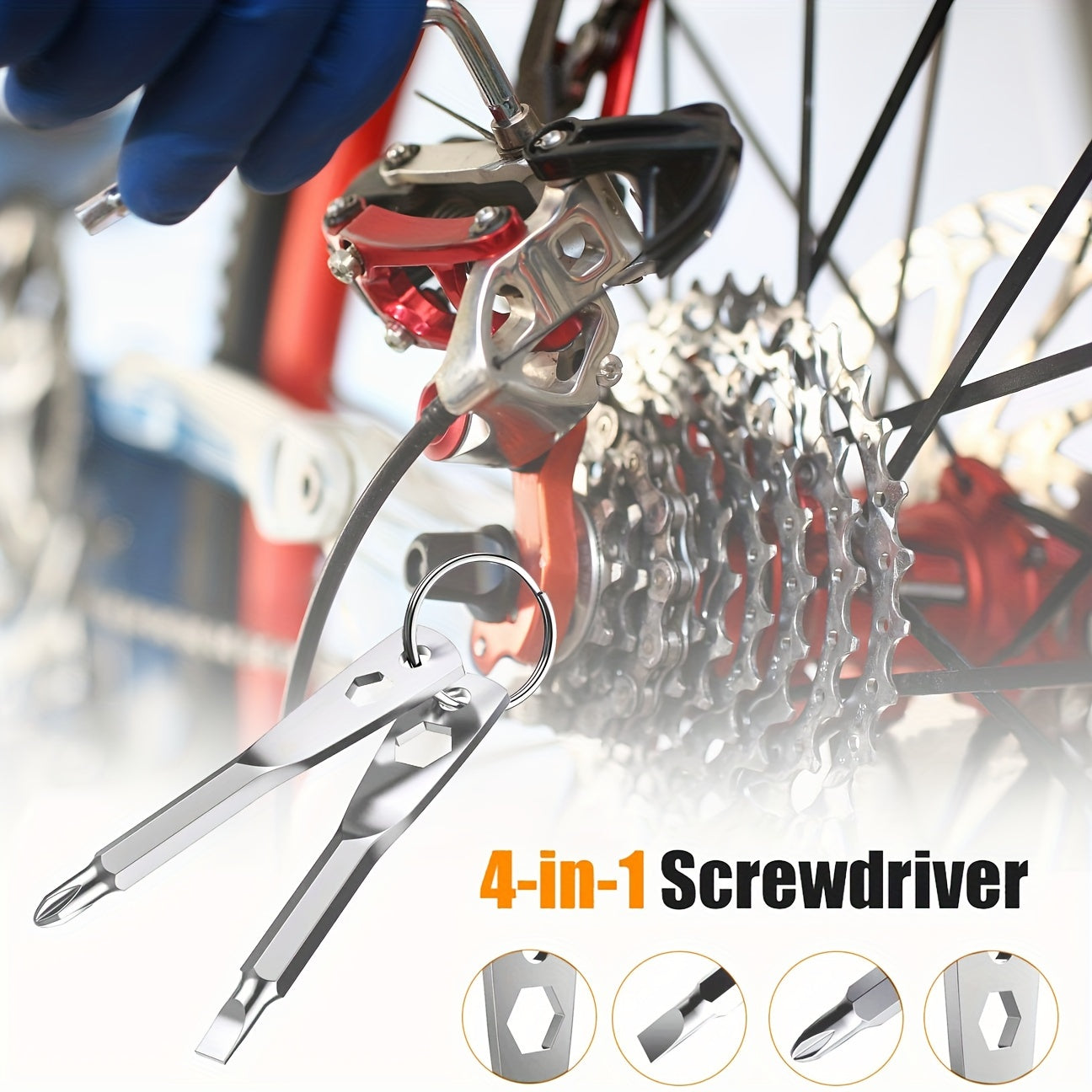 Kusonkey 4 in 1 Keychain Screwdriver Bit Tool for Men