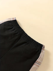 2pcs Baby Boys Casual Polo Shirt & Shorts Set