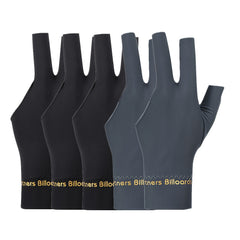 3-Finger Billiard Glove for Left Hand, Elastic Breathable Fabric, Anti-Slip Pad