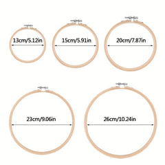 Embroidery Kit 100 Colors Threads 5 Pcs Hoops & Tools Set