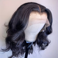 Short Body Wavy Human Hair Wig 150% Density 13x4 HD Lace Front Bob Wig