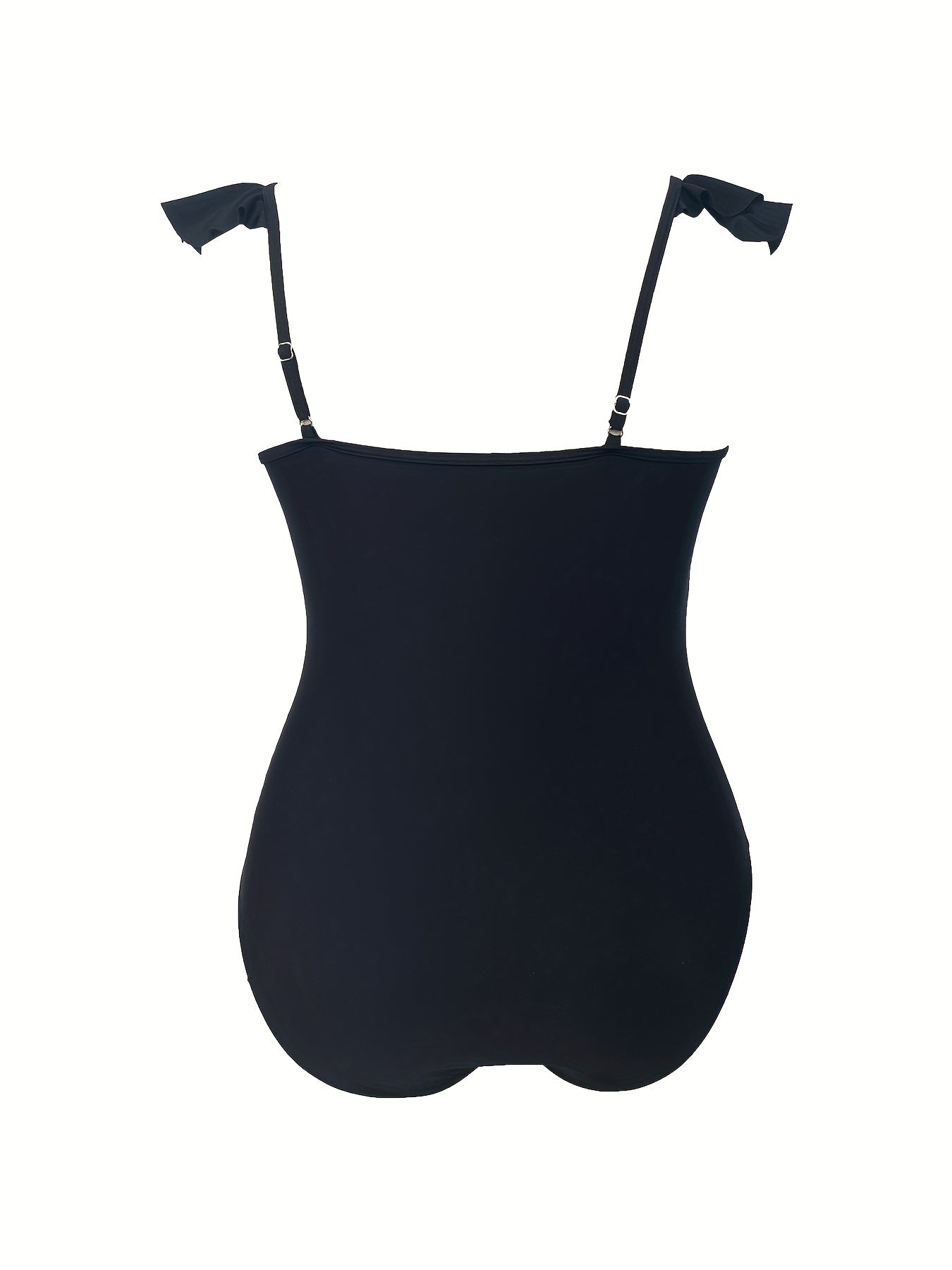 Swimsuit Women's Ruffle Trim Square Neck One Piece Swimsuit
