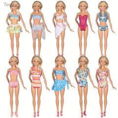 5 Sets Doll Swimsuits Bathing Suits Beach Bikini Clothes For 29 21 Cm Girl Doll