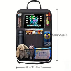 2pcs Car Backseat Storage Bags with 9 Pockets 600D Oxford Material