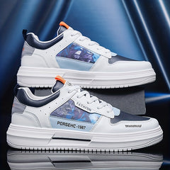 Men's Alphabet Detail Skate Shoes Wear resistant Non Slip Casual Shoes