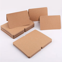 10pcs DIY Hand-painted Holiday Greeting Cards, Blank Folded Small Cards