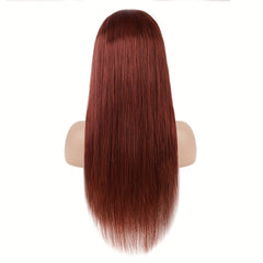 Reddish Brown Human Hair Wigs 13x4 Lace Front Wigs Colored 33 Preplucked