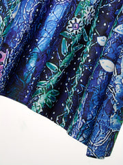 Women's Painting Print Roll Up Sleeve Knee Length Dress