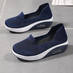 Women's Air Cushion Mesh Sneakers Slip-On Walking Shoes