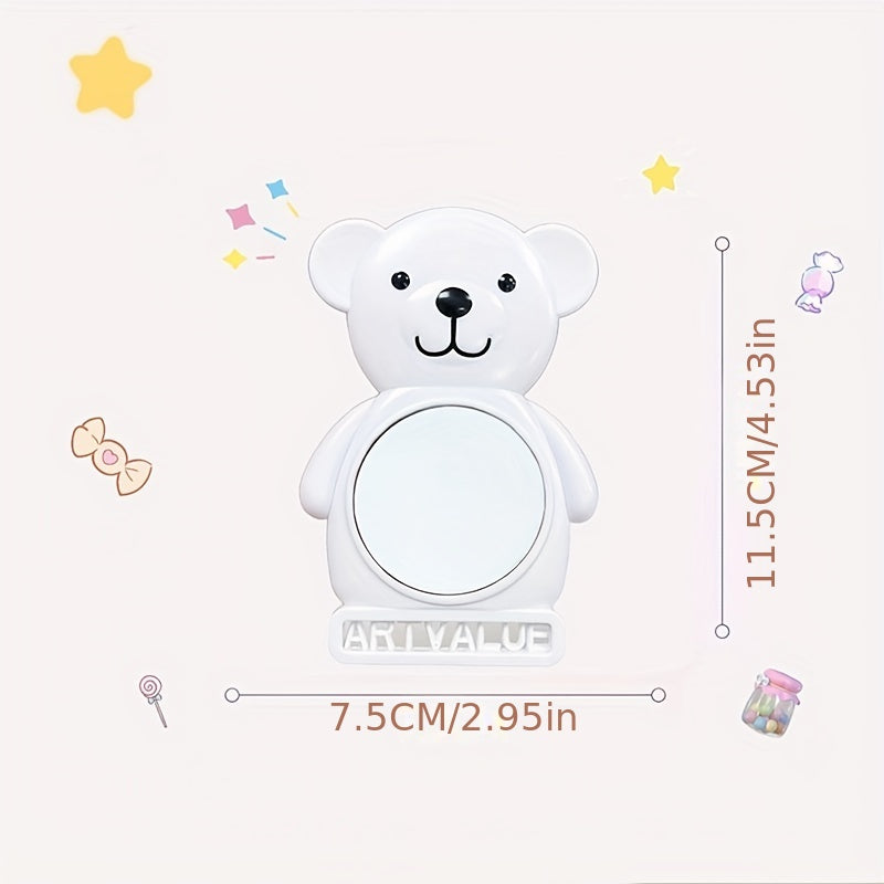 Cartoon Bear Compact Travel Makeup Mirror HD Vanity Mirror
