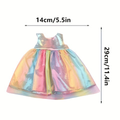 Colorful Skirt Lace Dress Swimsuit Set for 18" Girl Doll