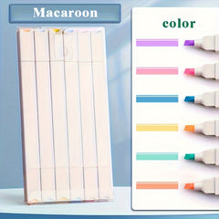 6pcs Dual Tip Highlighter Pens for Student Children