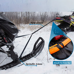 Snowmobile Towing Strap Heavy Duty Rope for Sleds