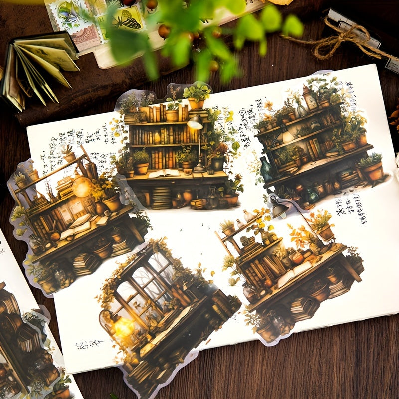 30pcs Vintage Study Garden Yard Stickers Scrapbooking Waterproof