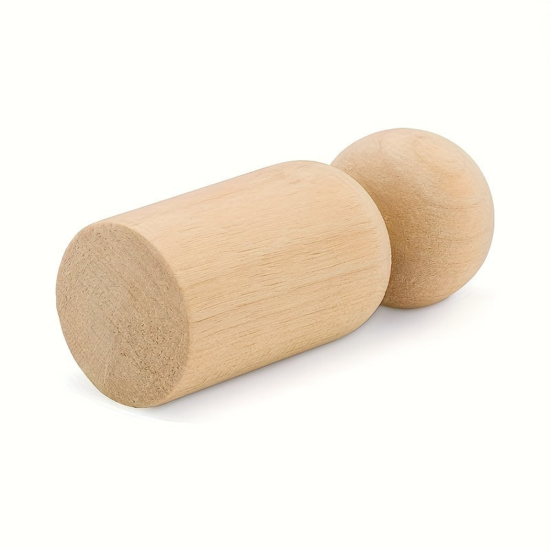 10pcs Wooden Nail Dolls 4.29cm Birch Wood DIY Painting Doll Small World Game