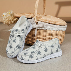 Women's Thick Bottom Low Top Boat Shoes Lightweight Lace Outdoor Shoes